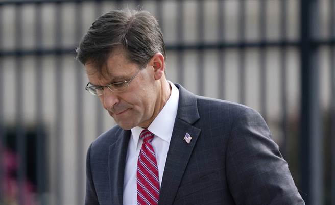 美国前防长艾斯培（Mark Esper）在华府出席9/11恐攻纪念的资料照。（美联社）