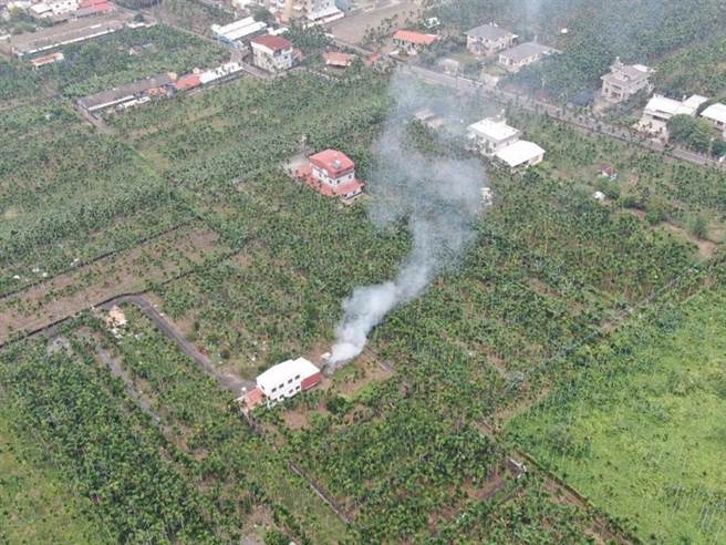 （环保署启动无人机揪露天燃烧源头。图／环保署提供。）