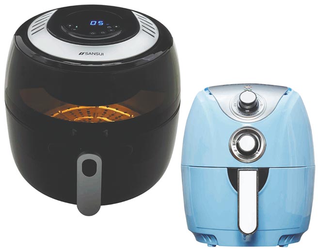 SOGO忠孝馆SANSUI山水智慧搅拌气炸锅7L，原价6990元、特价4990元，限量50组，赠气炸锅2.3L。（SOGO提供）