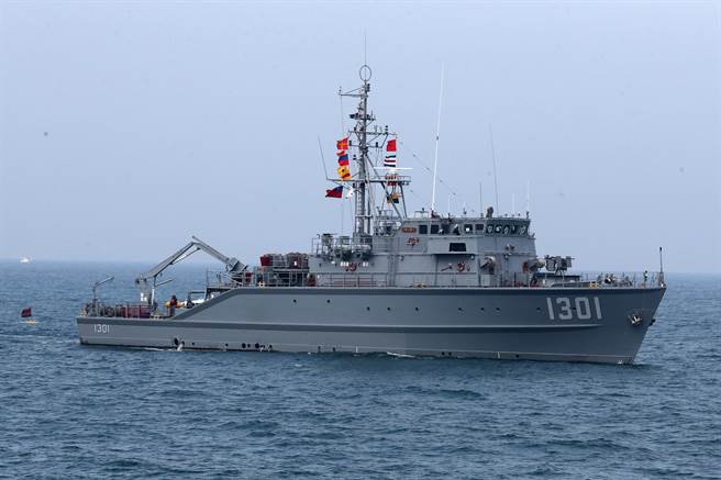 海军急派猎雷舰赶往现场支援搜索。（猎雷舰示意图，黄世麒摄）