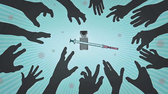 台湾想和疫情相对严峻的欧美大国抢疫苗，相当困难。（美联社）