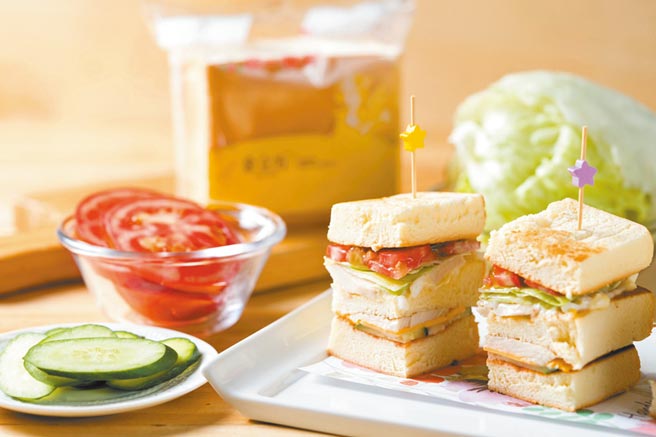 金立方也可當三明治吐司使用，變身早餐總匯三明治。（統一提供）