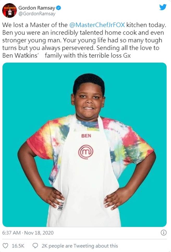 戈登拉姆齐哀悼班。（图／twitter）