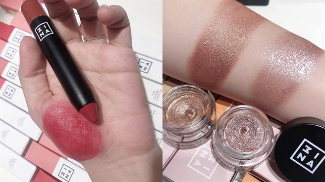 丰俏嘟唇笔、炫色睛采眼影霜。（图／品牌提供）