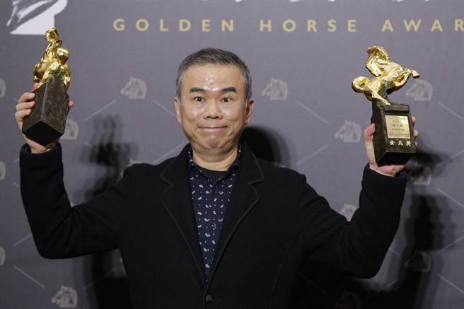 陈玉勋今晚风光夺下金马原着剧本与导演两奖。(记者廖映翔摄)