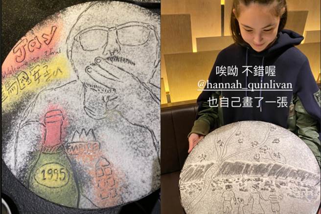 维妙维肖的画作，让昆凌也画了一幅 (图/ 翻摄自IG/ jaychou)