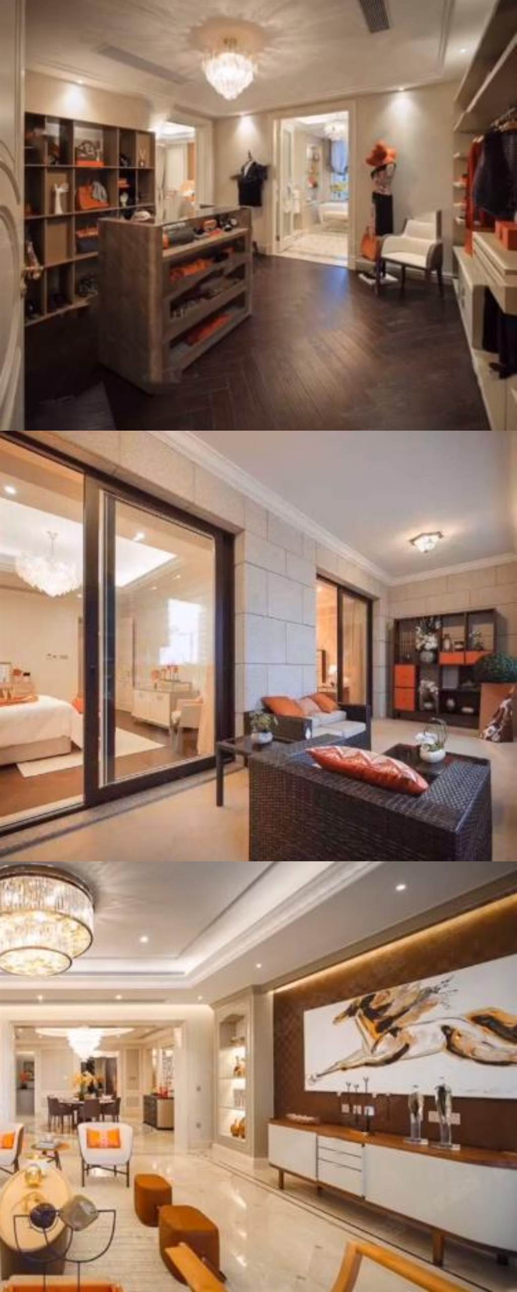 豪宅內部裝潢奢華。(圖/翻攝自微博)