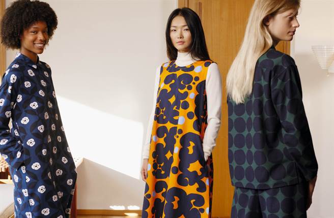 节日限定的联名系列以Marimekko大胆印花与缤纷色彩，创作出一系列涵盖女装、童装、婴幼儿装与配件。（图／品牌提供）