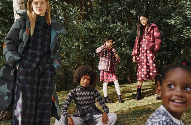 节日限定的联名系列以Marimekko大胆印花与缤纷色彩，创作出一系列涵盖女装、童装、婴幼儿装与配件。（图／品牌提供）