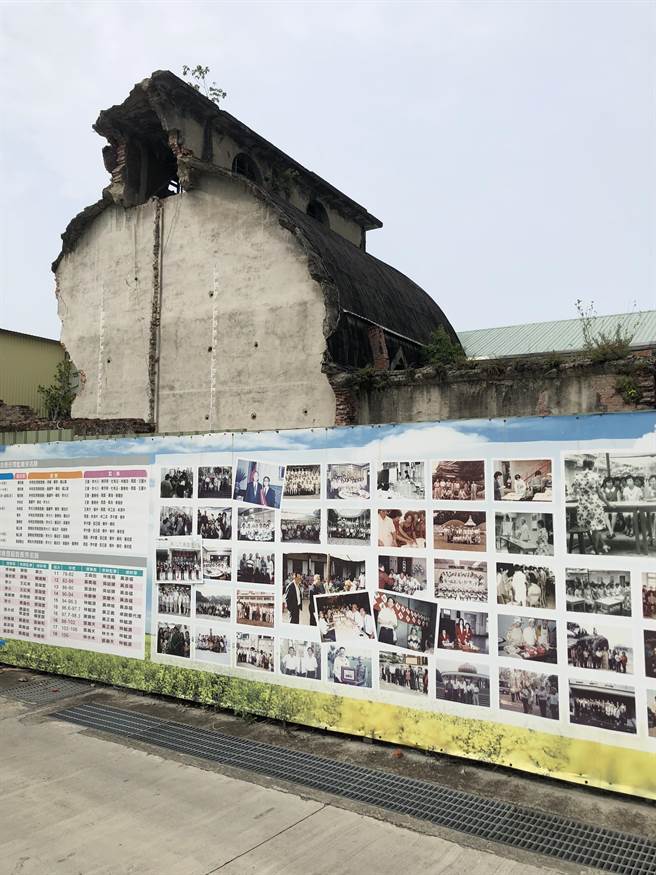 百年彰化市农业谷仓是全台硕果仅存的太子楼式谷仓，如今却成断垣残壁，修復重建之路十分漫长。（谢琼云摄）