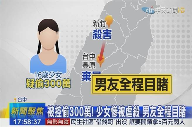 被害少女在新竹被杀，装桶后运往中部。一度埋藏在彰化田间，因为飘出恶臭被凶嫌移回丰原老家。（图/中天新闻）