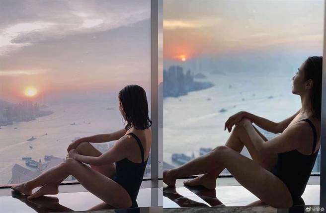 黎姿晒泳装照，身材保养得宜。(图／翻摄自黎姿IG)
