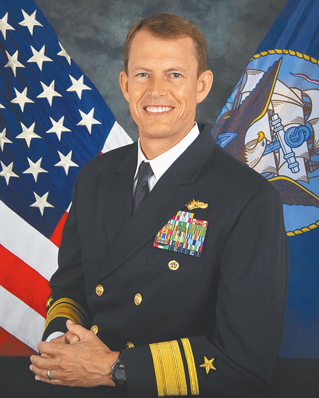 美国海军亚太情报总指挥官史达曼少将，低调率团访台。（路透）