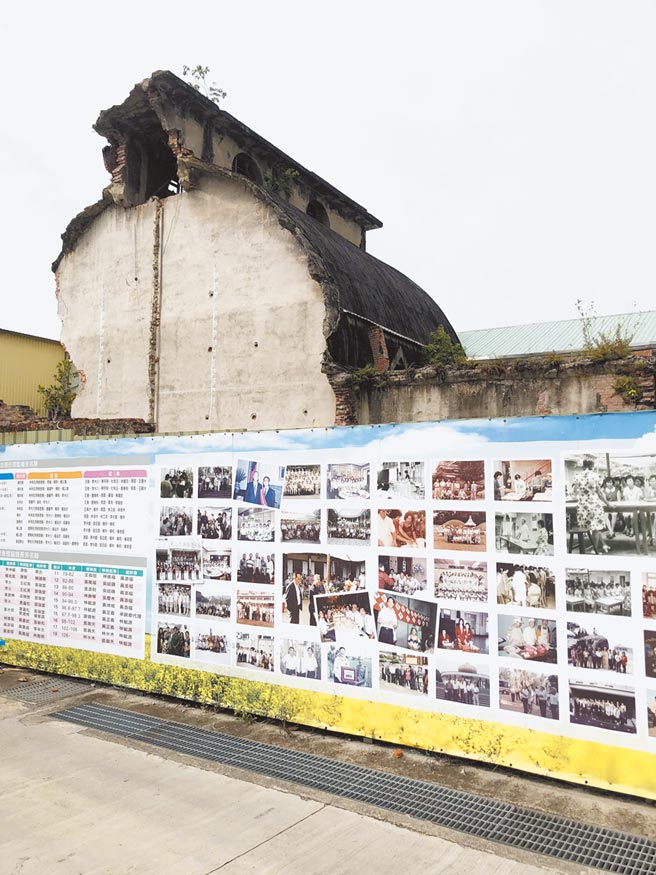 百年彰化市农业谷仓是全台硕果仅存的太子楼式谷仓，如今却成断垣残壁，修復重建之路十分漫长。（谢琼云摄）