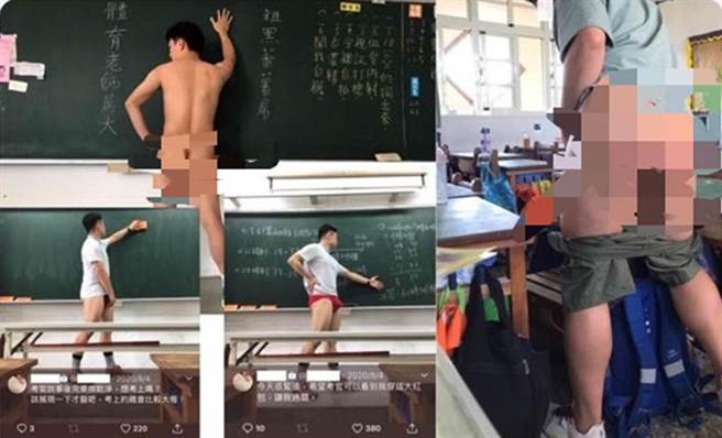 台中市西屯區一名代理教師，疑上課時間在教室和校園內裸拍。（台中市市議員林祈烽提供）