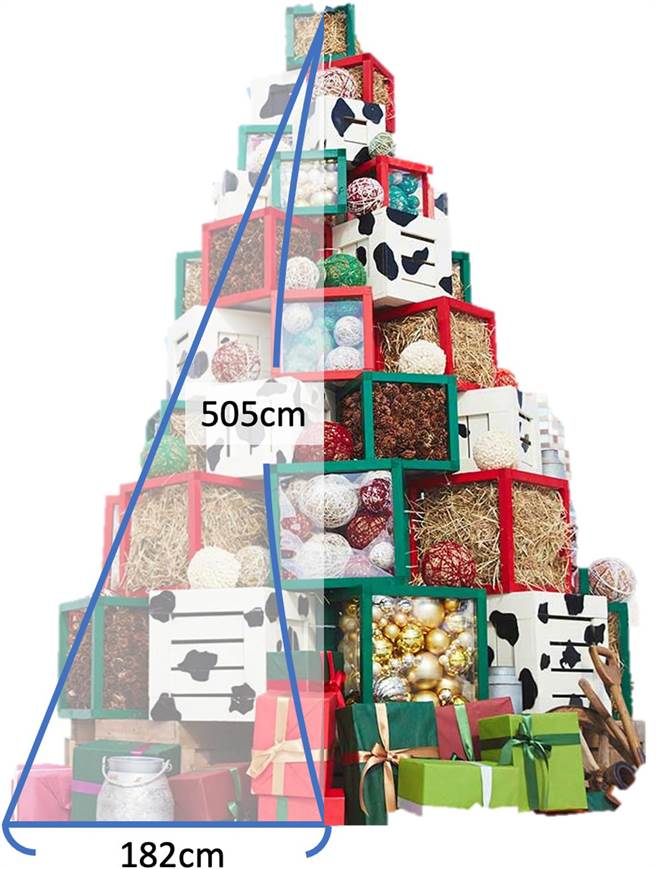 「埔里DNA圣诞树」高5公尺、宽1.8公尺，树体以埔里产业为发想，作为此次嘉年华最吸睛的精神堡垒。（埔里镇公所提供／黄立杰南投传真）
