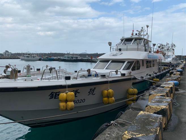 搁浅鲸豚于上午11点25在基隆碧砂渔港搭乘鉅隆号娱乐渔船出海。（翻摄照片／陈彩玲基隆传真）