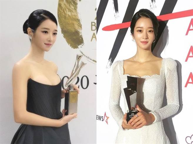 徐睿知收起双球，以气质形象出席AAA典礼，并抱走两个奖项。（图／IG@goldmedalist_official）