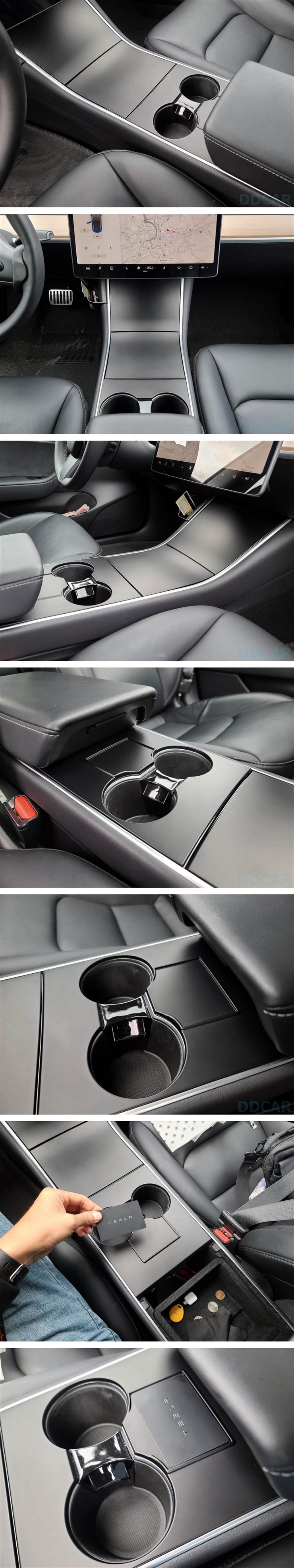 舊款 Model 3「消光黑」中控裝飾配件動手貼：5XX 元換上清爽簡潔新內裝