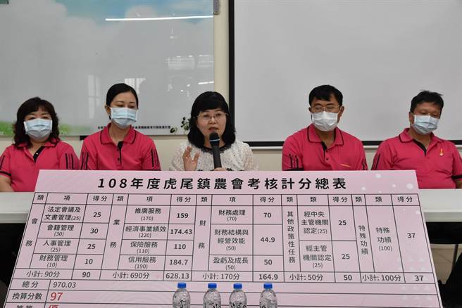 云林县虎尾镇农会总干事黄钰惠（中）考绩被打0分，指控理事长霸道。（张朝欣摄）