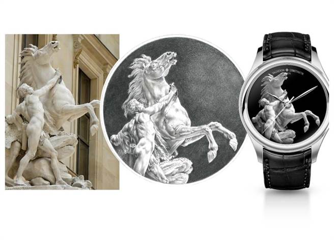 江诗丹顿捐出订制腕表义卖支助罗浮宫，图为微绘珐琅重现法国女画家勒布伦和她的女儿自画像。（Vacheron Constantin提供）