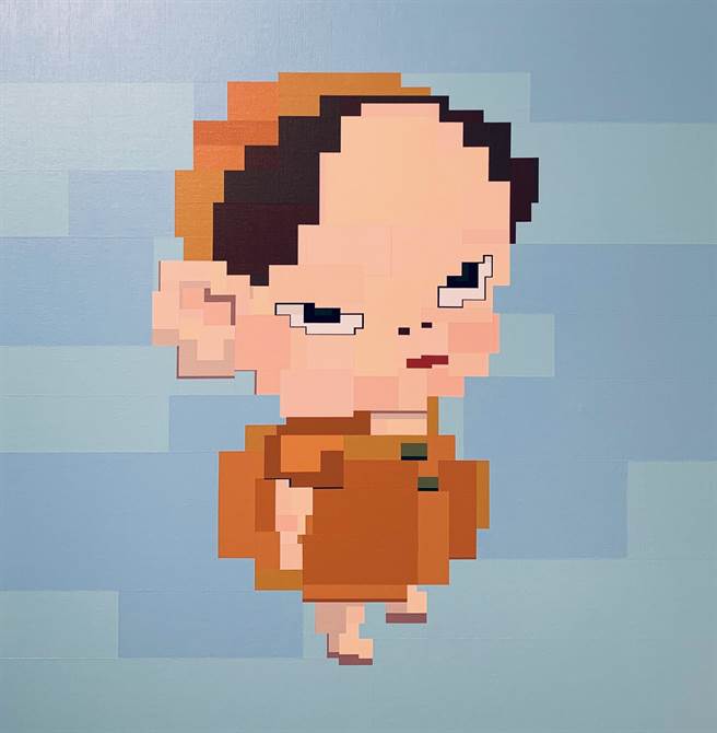 谕艺术带来亚当李斯特融入卡通元素的方型几何创作。（OAT提供）