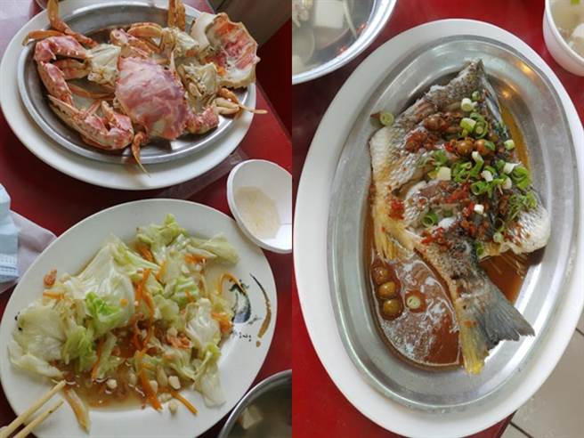 女網友控訴去南寮漁港吃海鮮，點了2隻螃蟹、1隻魚和1道菜，共花費2340元。（圖／翻攝自臉書「新竹大小事」）