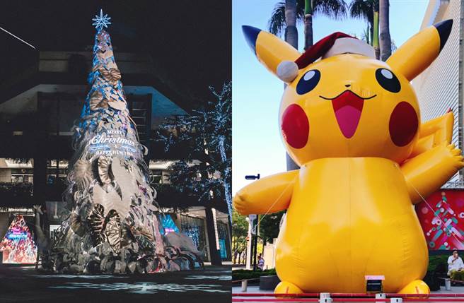 今年新光三越分别在北中南三店推出「永续共生」、「最萌联名」、「2D世界」、「许愿成真」4种不同风格的耶诞朝圣地。（图／品牌提供）