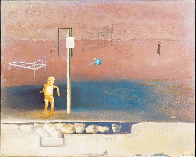 王万春的《与神对弈》反应生活的「残局」。（红野画廊提供）