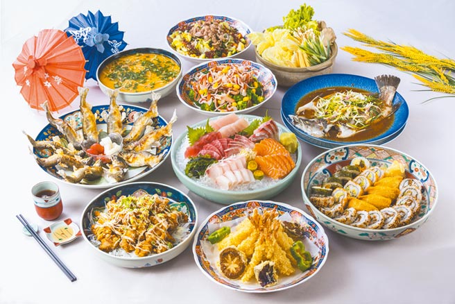 和风日式筵席示意图，实际菜色将依现场提供为主。（新竹老爷酒店提供）