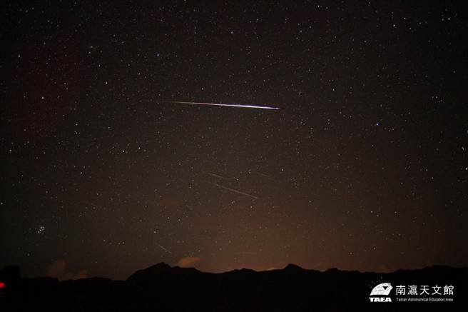 2018年流星雨。 （南瀛天文馆提供／刘秀芬台南传真）