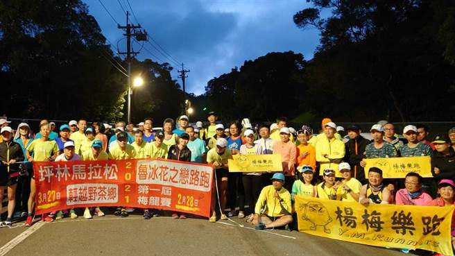 在杨梅乐跑团、市议员涂权吉的努力下，串联杨梅、龙潭春季花卉特色的「梅龙小镇─鲁冰花之恋」路跑活动正式诞生，团队也在近期前往试跑，为明年初春的赛事暖身。（鲁冰花之恋路跑主办方提供／黄婉婷桃园传真）
