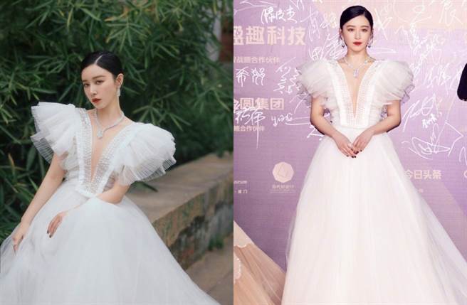 在先前的金鸡奖闭幕式中，阚清子除了晒出后台美照。（图／摘自微博@阚清子）