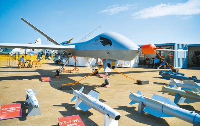 中國航空工業集團生產的翼龍-2無人機。（新華社資料照片）