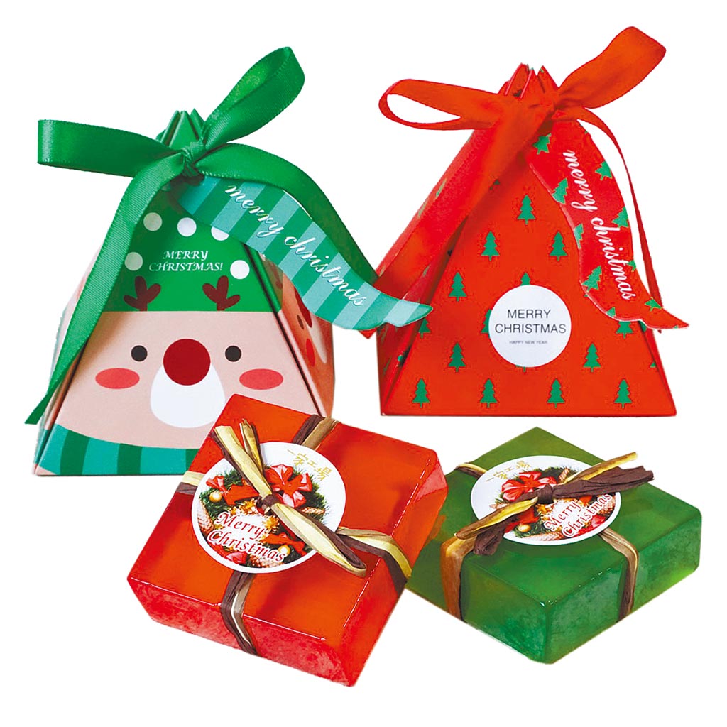 Pinkoi的「心路歡樂聖誕」手工皂禮盒，70元。（Pinkoi提供）