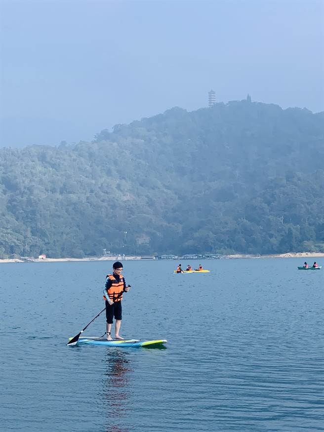 日月潭月牙湾，是水上运动训练最佳场域。（廖志晃摄）