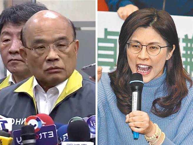 國民黨立委鄭麗文(右)批行政院長蘇貞昌(左)把國家當蘇家。(資料照/合成圖)