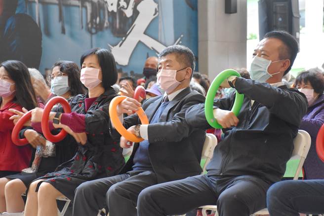 卫生福利部长陈时中今15日到嘉义县参加不老运动成果发表会。（吕妍庭摄）