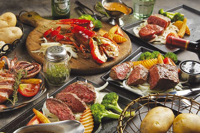 米塔炙烧牛排专门店提供高达18款多元化经典排餐，如猪、鸡、牛、海鲜等一应俱全。图／业者提供