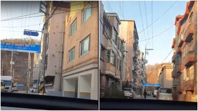 直播画面看起来赵斗淳家楼下变十分冷清。（图／翻摄自Youtube@이준섭）