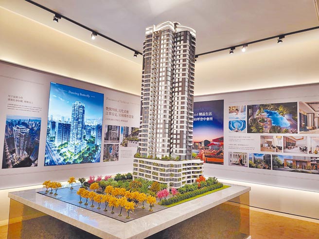 立信在新北江翠北侧重划区推出中小坪数的天禧系列。（王莫昀摄）