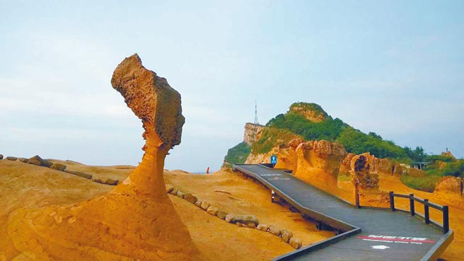 以「女王頭」聞名的野柳地質公園，18日經文資審議通過，並指定為北海岸第一個「自然地景」。（新北市農業局提供／許哲瑗新北傳真）