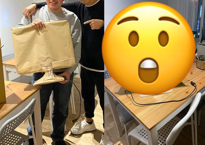 男子以為交換禮物抽到電腦螢幕，結果真相讓他超崩潰。（圖／翻攝自臉書爆廢公社二館）
