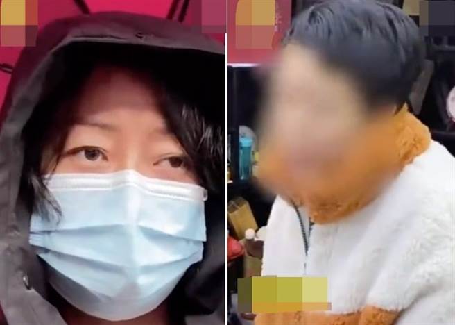 花14萬買茅台酒竟是假貨，長沙酒商(右)反誣消費者易姓女子(左)掉包意圖敲詐，市監所突擊商檢遭活逮售同款假酒。（圖／東網）