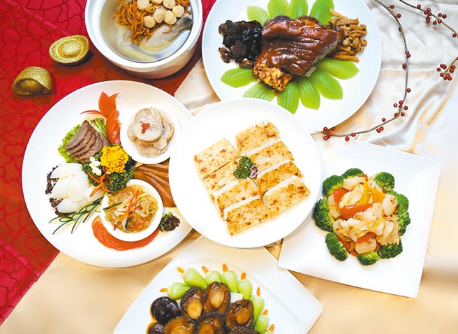 台北王朝推出「金牛喜气旺」年菜外带组合，原价7,500元，优惠价6,000元尽享六道式年菜。图／业者提供