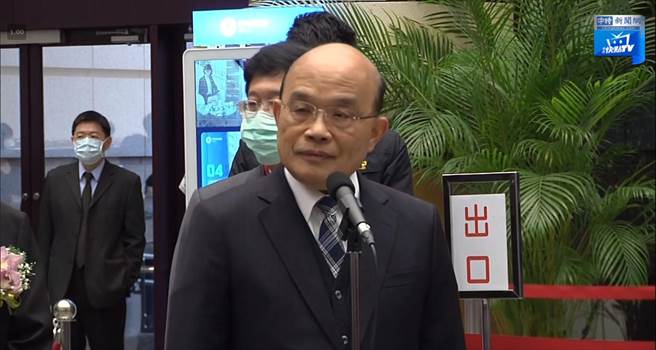 苏贞昌今日受访解答外界对于「蔡苏不合」的说法，表示希望外界可以多给予政府以及总统鼓励、支持。(中时资料照)