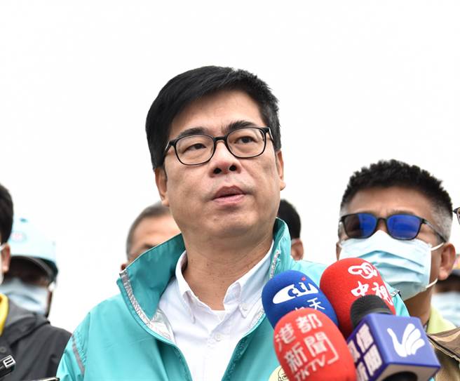 高雄市长陈其迈（前）。（林瑞益摄）