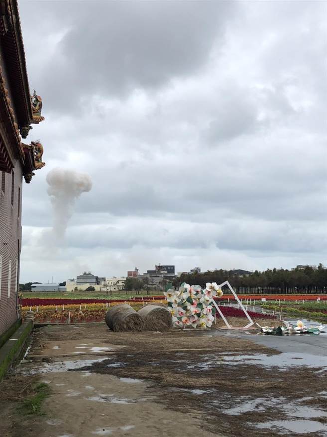 旭富再传蕈菇状爆炸，劳检处勒令停工。(议员刘胜全提供／蔡依珍桃园传真)