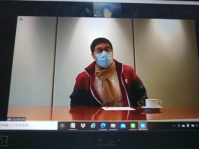 香港城市大学校长郭位接受本报记者视讯採访(简立欣摄)