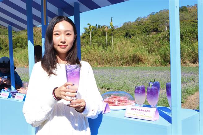 苗栗县西湖乡休閒产业发展协会，在龙洞村鸭母坑种植6分多地薰衣草花田，利用薰衣草开发各式创意商品。（巫静婷摄）